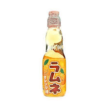 HATA KOSEN Bottle Ramune Orange 200ml 30ct (Japan) (Pallet Shipping Only) (Shipping Extra, Click for Details)
