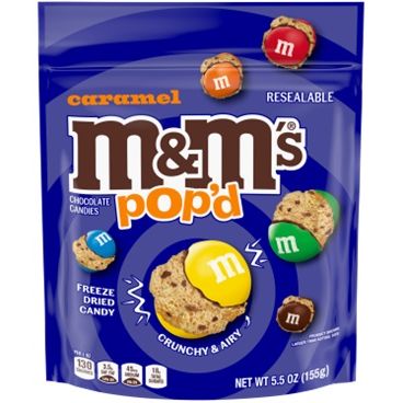 M&M's Popd Caramel Standup Bag 5.5oz 8ct