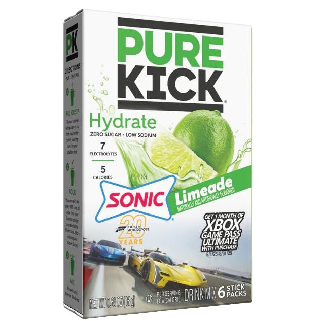 Pure Kick Forza Sonic Limeade Energy Drink Mix 6ct Singles to Go 0.68oz 12ct