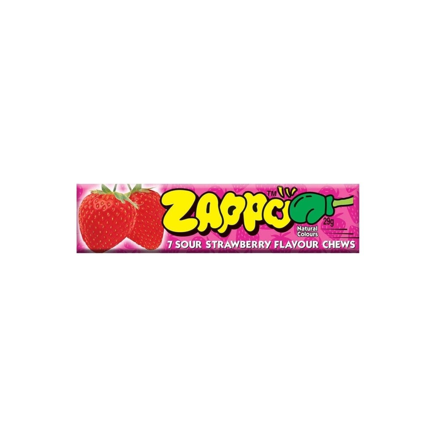 Zappo Sour Strawberry Chews 29g 30ct (Australia)