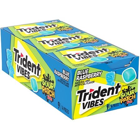 Trident Vibes Pack Sour Patch Blue 14pc 9ct