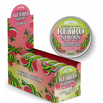 Iconic Retro Sours Watermelon 60g Tin 8ct