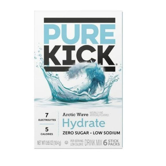 Pure Kick  Arctic Wave Cherry Energy Drink Mix 6ct Singles to Go 0.65oz 12ct