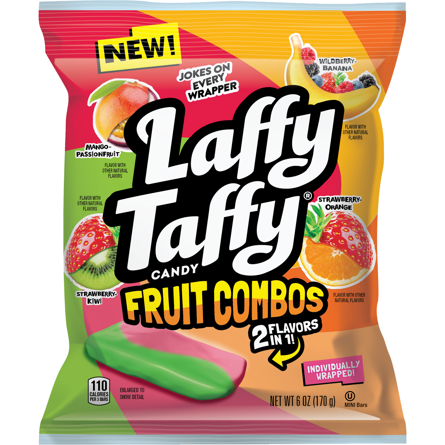 Laffy Taffy Fruit Combos Peg Bag 6oz 12ct