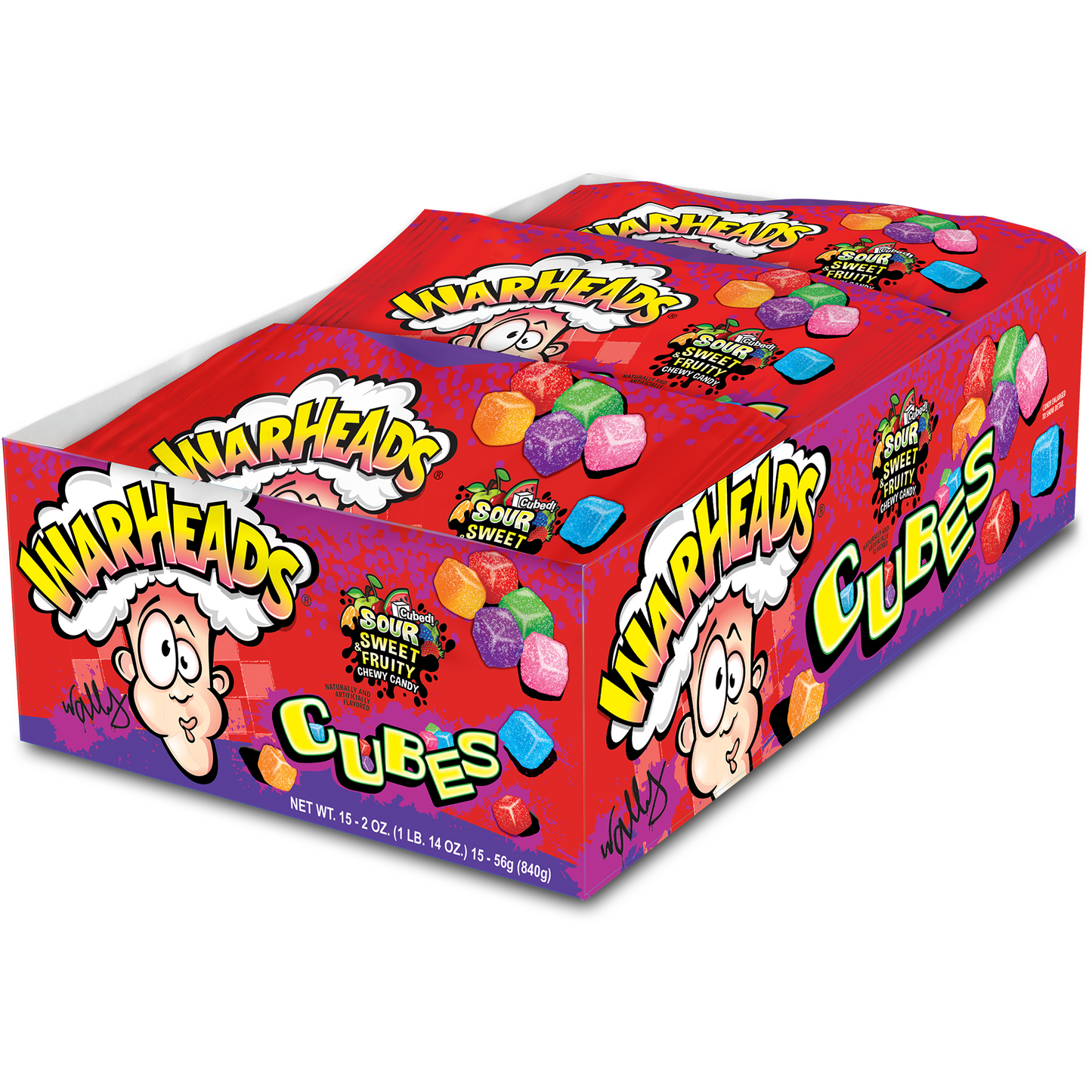 Warheads Sour Chewy Cubes 2oz 15ct