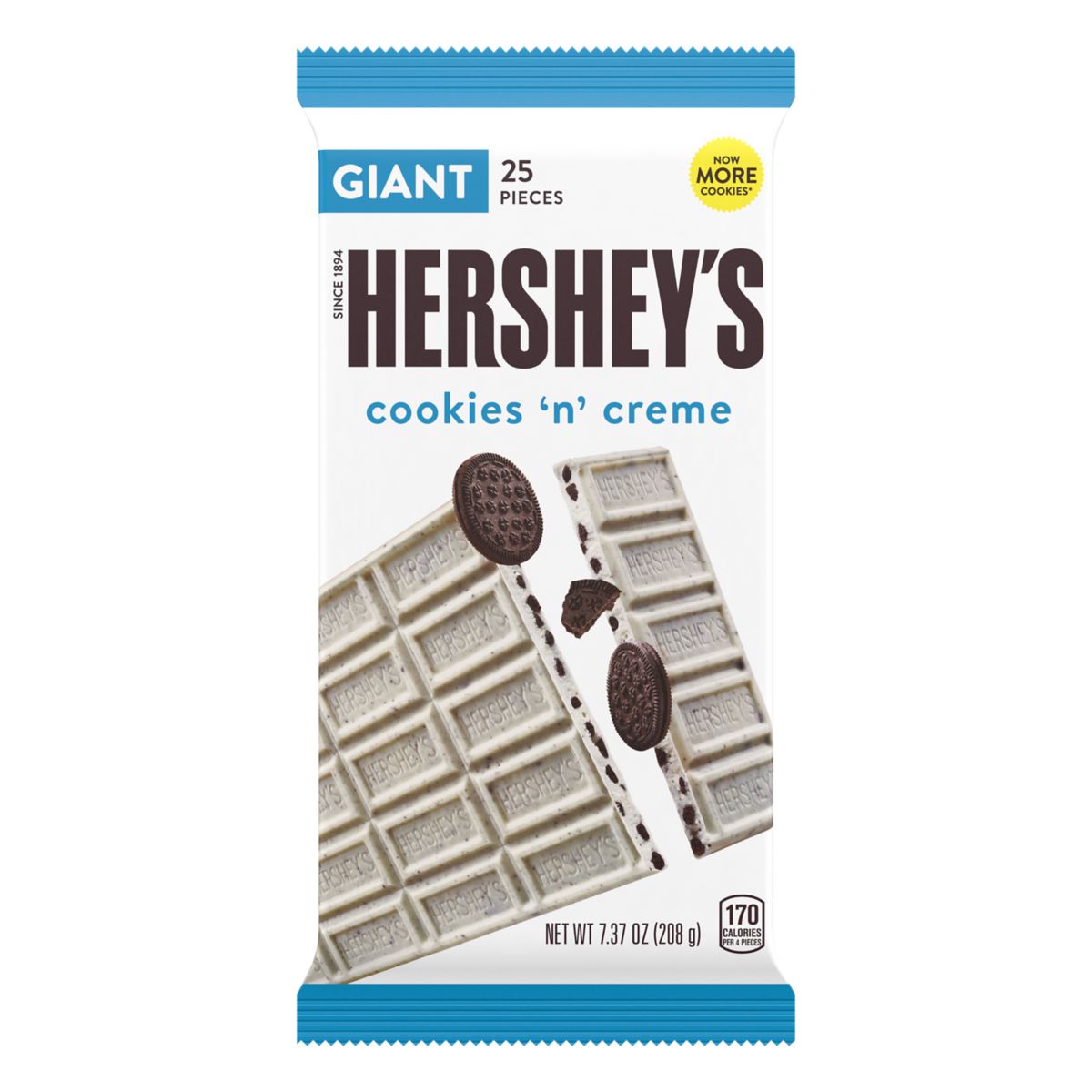 Hershey's Giant Bar Cookies & Creme 7.37oz 12ct