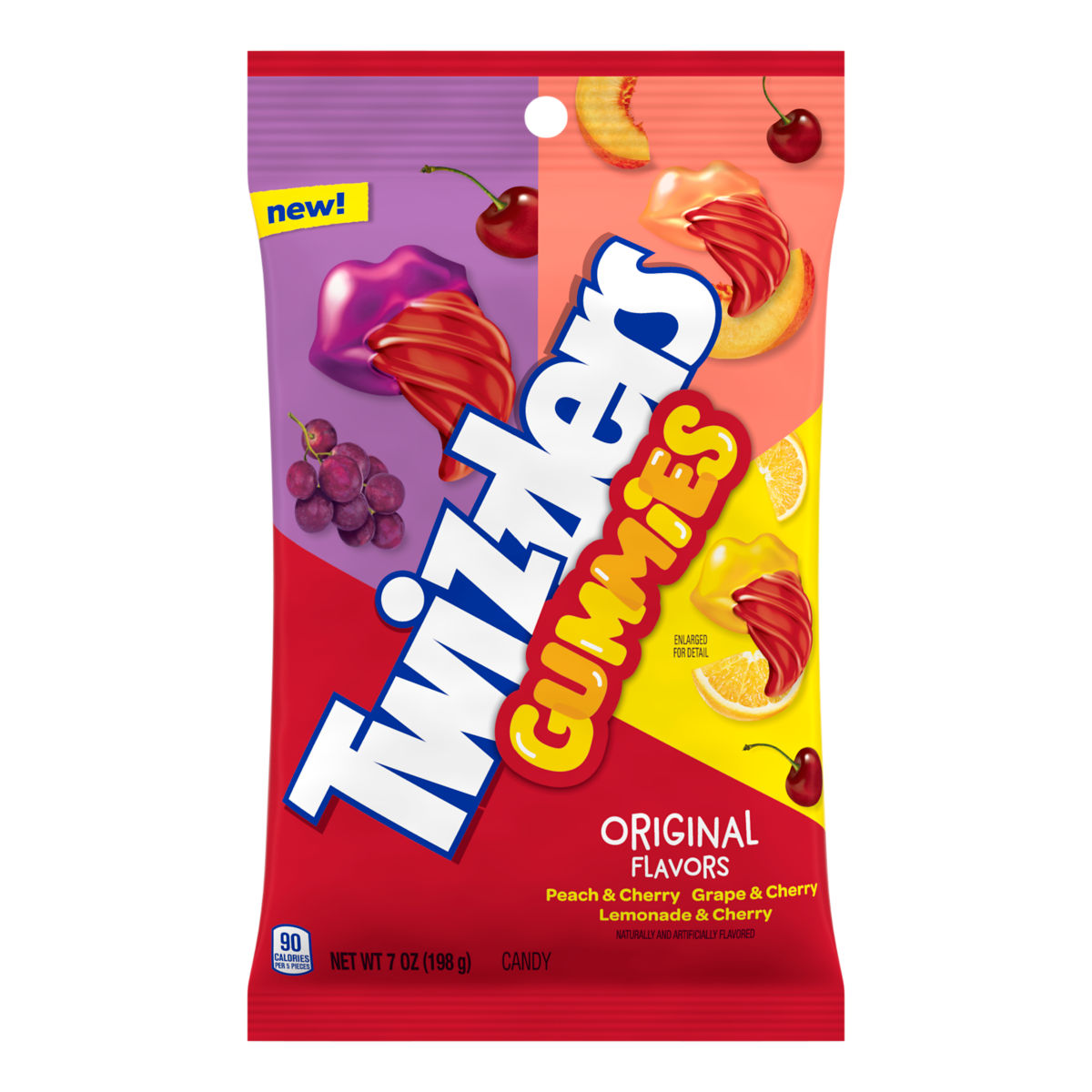 Twizzlers Gummies Tangy Peg Bag 7oz 12ct