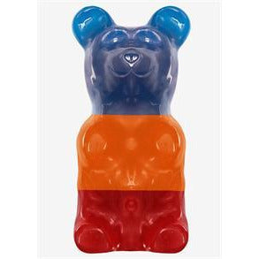 World's Largest Gummy Bear 3-Tone Assorted 5lb (2.26kg) NEW BLISTER PACKING (FIRM, STANDS ON THE SHELF) 3ct