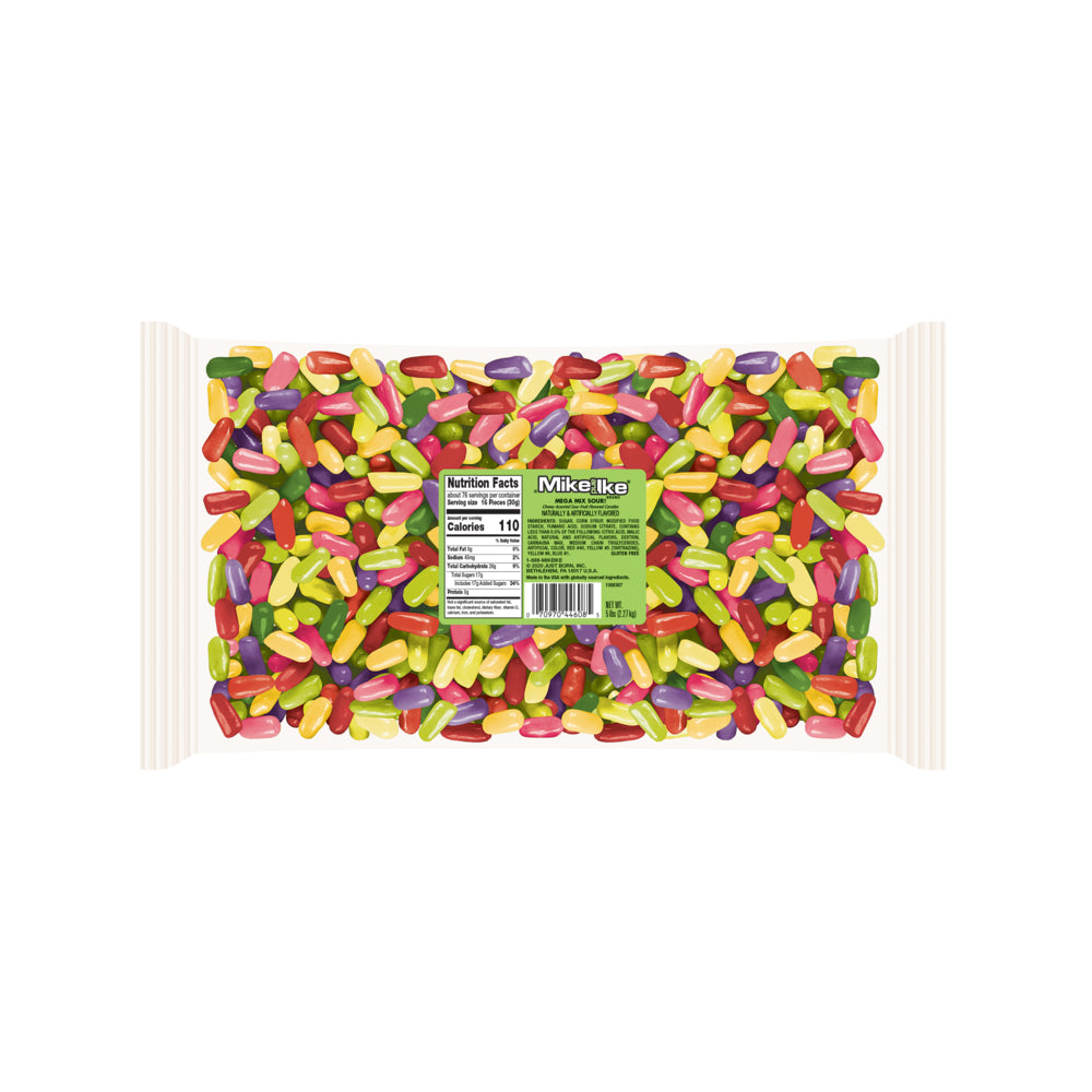 Mike & Ike Sour Mega Mix Bulk 2.04kg (4.5lb) 1ct