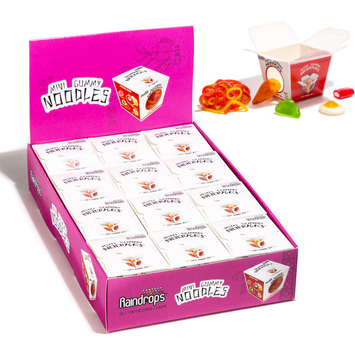 Raindrops Mini Gummy Noodles Display 12ct