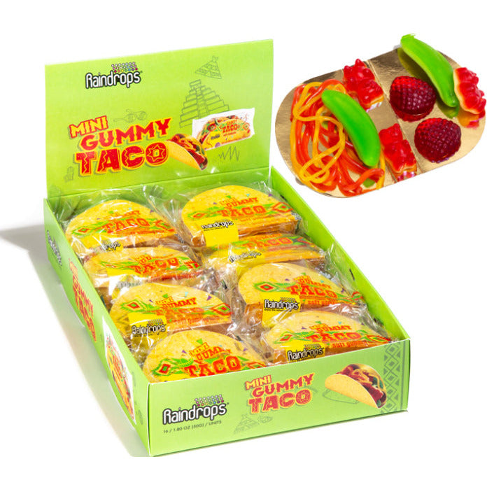 Raindrops Mini Gummy Taco Display 16ct