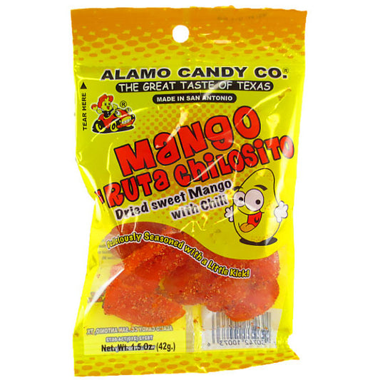 Alamo Mango Fruta Chilosito -Dried Chili Mango 1.5oz 12ct