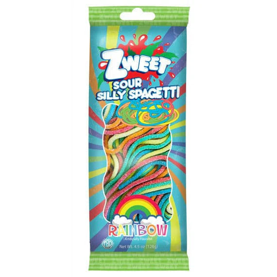 Zweet Sour Spagetti Rainbow (Halal & Kosher Certified) 4.5oz - 128g 12ct