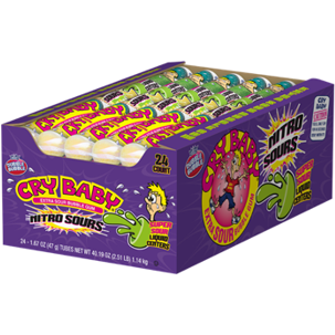 Cry Baby Nitro Sours Gumballs 9 Ball Tube 24ct