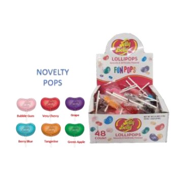 Adams & Brooks Jelly Belly Lollipop 0.60oz 48ct - candynow.ca