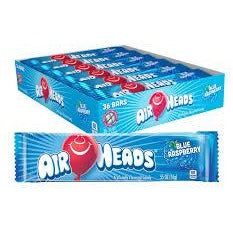 Airheads Singles Blue Raspberry .55oz 36ct - candynow.ca