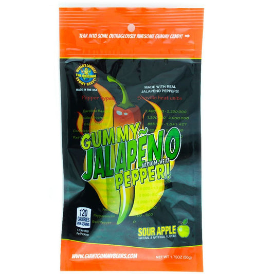 Gummy Jalapeno Pepper 1.75oz (50g) 12ct