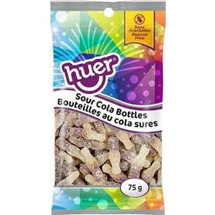 Huer Sour Cola Bottles Peg Bag 75g 12ct