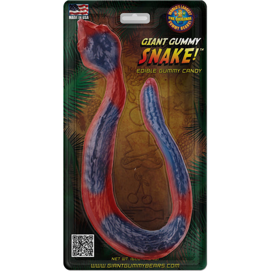 Giant Gummy Snake Blister Assorted Flavors 16oz (454g) 12ct