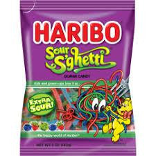 Haribo Peg Bag Sour S'Ghetti 5oz 12ct - candynow.ca