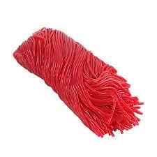 Kervan Bulk Licorice Strawberry Laces 2lb 1ct - candynow.ca