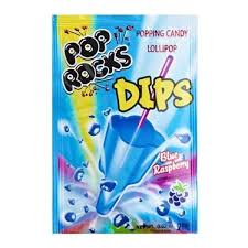 Pop Rocks Dips Blue Raspberry .63oz 18ct - candynow.ca