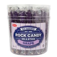 Rock Candy On A Stick Tub - Grape - Purple 0.8oz 36ct