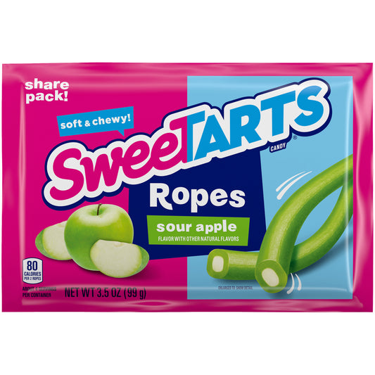 Sweetarts Ropes Sour Apple Share Size3.5oz 12ct