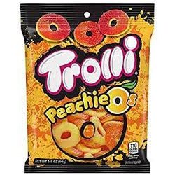 Trolli Peg Bag Peachie-O'S 4.25oz 12ct
