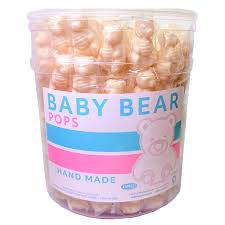 Baby Bear Pops Tub - White 115ct