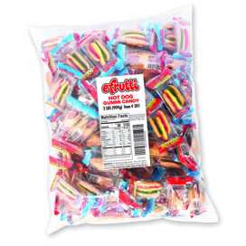 E-frutti Gummi Hot Dogs Wrapped (101pc) Bulk 2lb 1ct