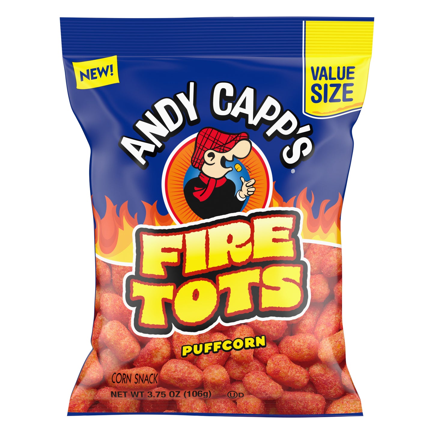 Andy Capps Fire Puffcorn Snacks Value Pack 3.750oz 8ct