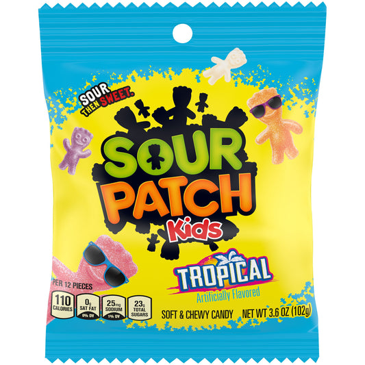 Sour Patch Kids Tropical Peg 3.6oz 12ct