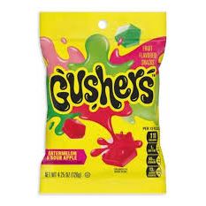 Gushers Peg Bag Display Watermelon Sour Apple 4.25oz 8ct