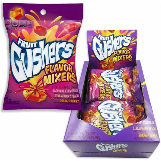 Gushers Peg Bag Display Mixed Flavors 4.25oz 8ct