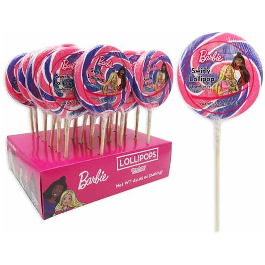 Barbie Swirly Lollipop 3.53oz 24ct