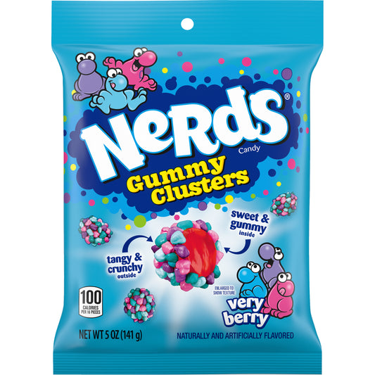 Nerds Gummy Clusters Very Berry Peg Bag 5oz 12ct