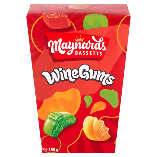 Maynards Bassetts Wine Gums Sweets Carton 350g 6ct (UK)