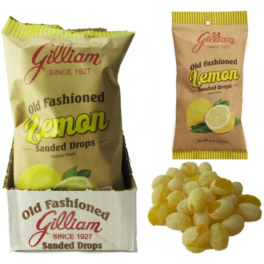 Gilliam Old Fashioned Drops Lemon 4.5oz 12ct