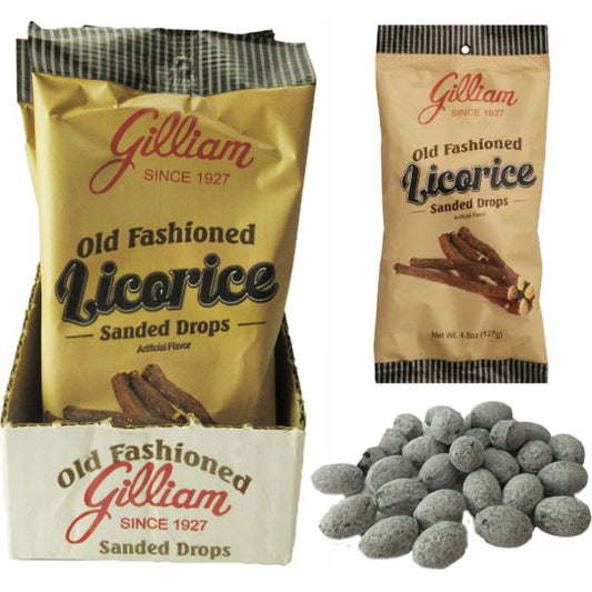 Gilliam Old Fashioned Drops Licorice 4.5oz 12ct