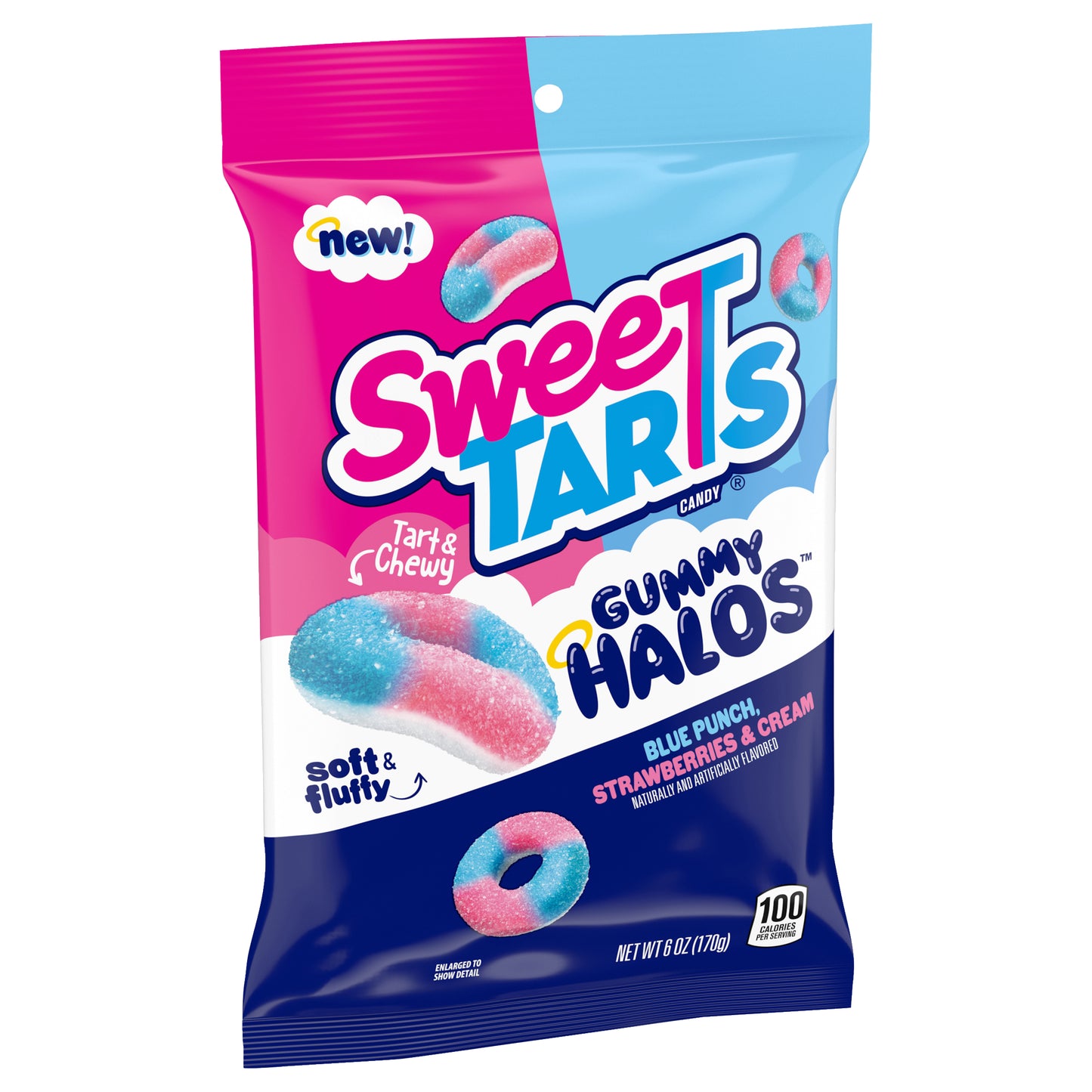 Sweetarts Gummy Halos Peg Bag 6oz 12ct