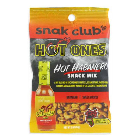 Snak Club Hot Ones Snack Mix Habanero Peg Bag Vegan 2oz 12ct