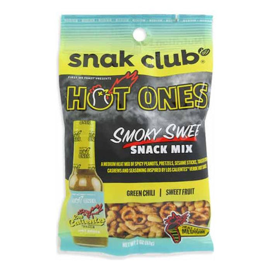 Snak Club Hot Ones Snack Mix Smoky Sweet Peg Bag Vegan 2oz 12ct