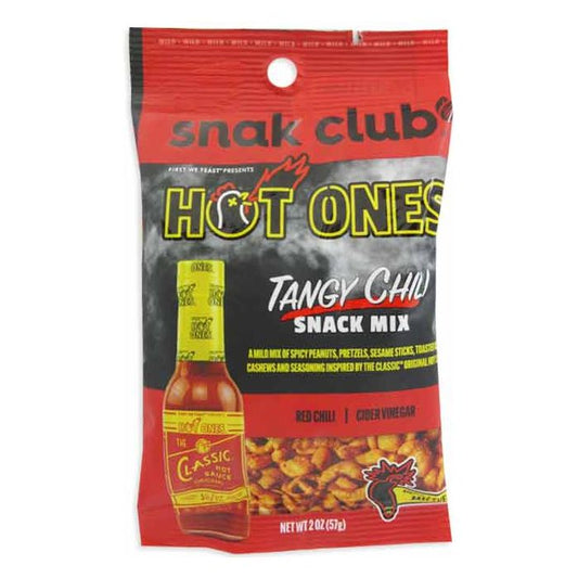 Snak Club Hot Ones Snack Mix Tangy Chili Peg Bag Vegan 2oz 12ct