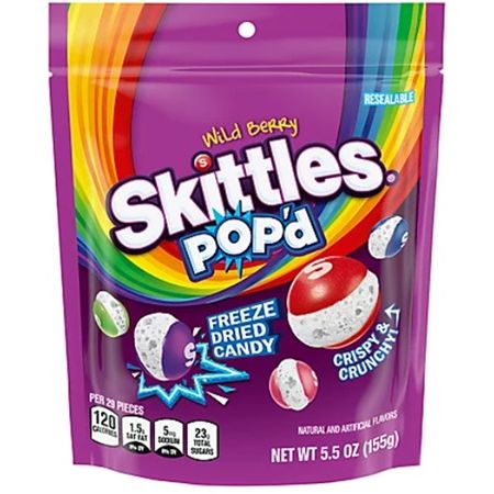 Skittles Popd Wild Berry Standup Bag 5.5oz 8ct
