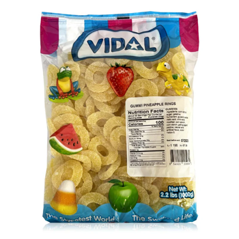 Vidal Bulk Pineapple Rings 2.2 lbs 1ct