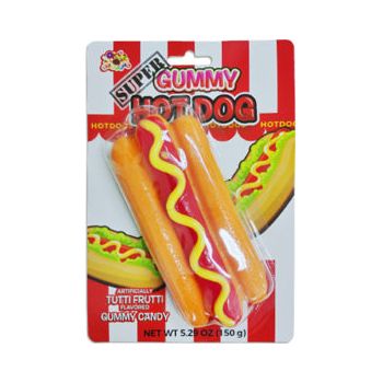 Alberts Super Gummy Hot Dog 5.29oz 12ct