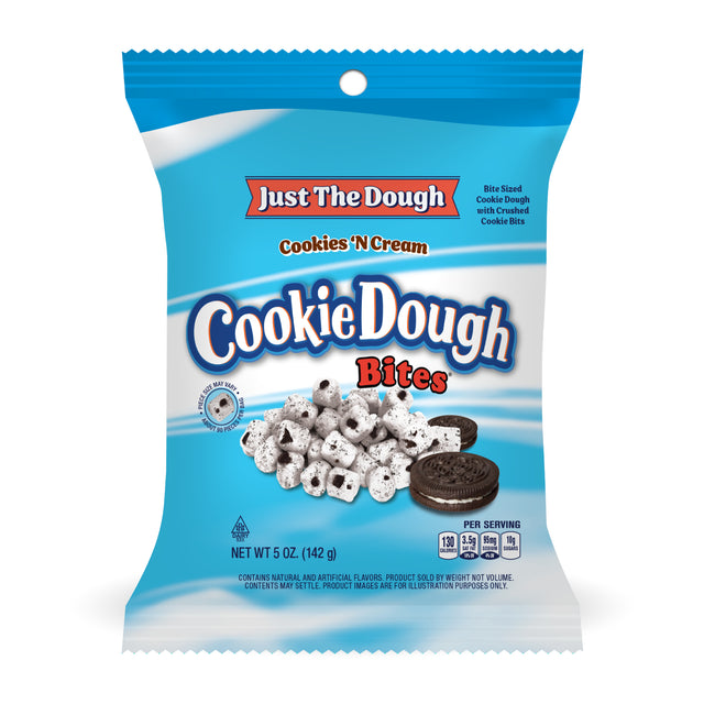 Just the Dough Cookies N' Cream Cookie Dough Bites Peg Bag 5oz 12ct