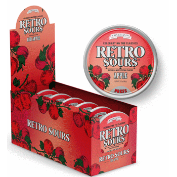 Iconic Retro Sours Apple 60g Tin 8ct