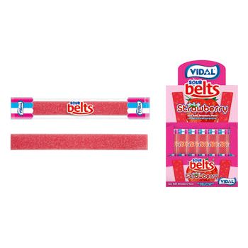 Vidal Sour Wrapped Strawberry Belts 150ct